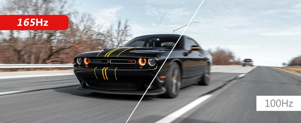 165Hzと100Hzの比較