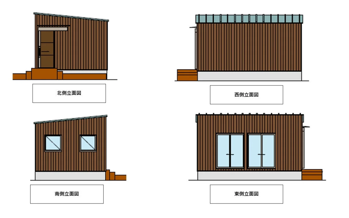保育所の立面図