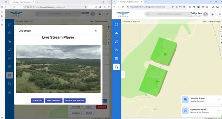 ドローン運用管理システムAnbridgeの画面