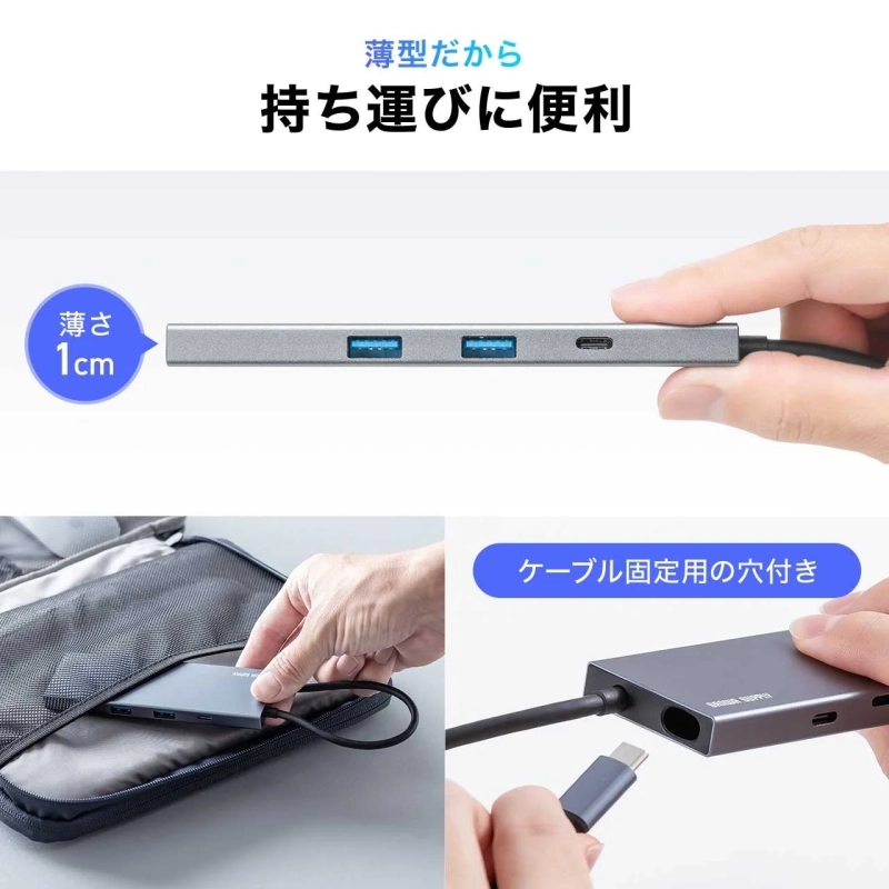 薄型デザインの説明