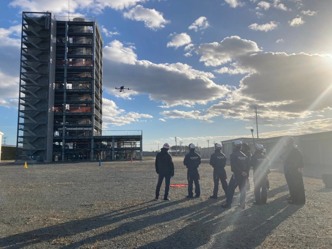 消防学校でのドローン訓練の様子