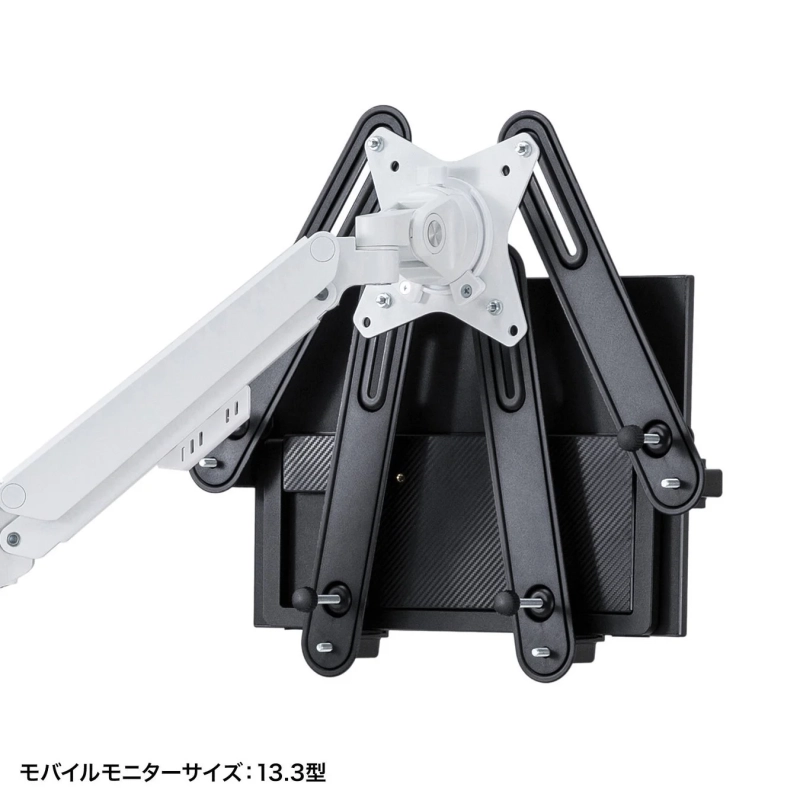 13.3型モバイルモニターの背面取り付け例