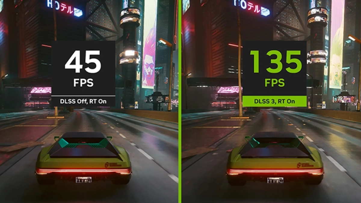 DLSS 3によるフレームレート比較