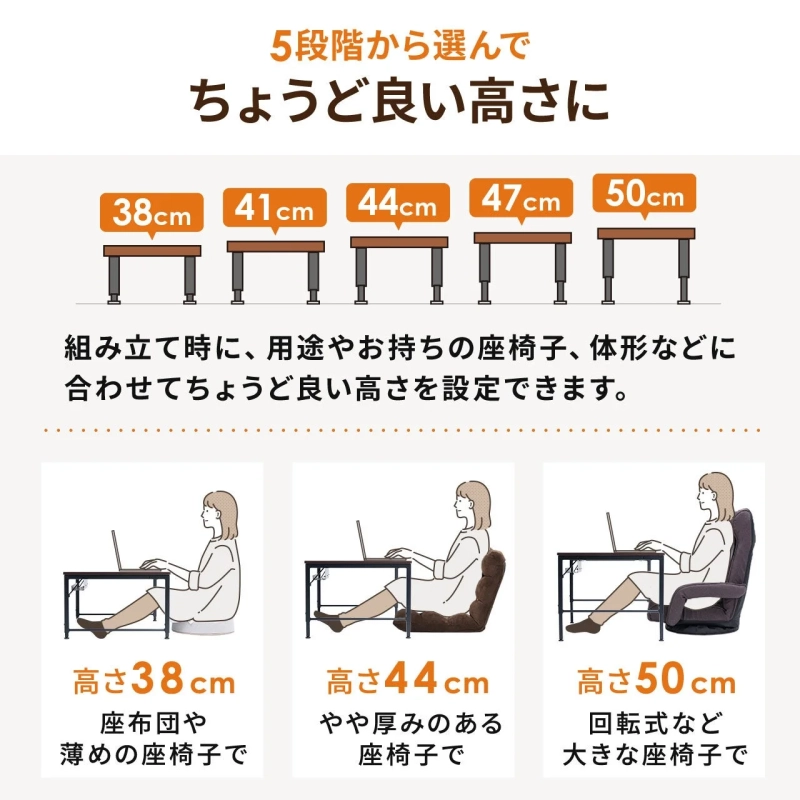 高さ調整の説明