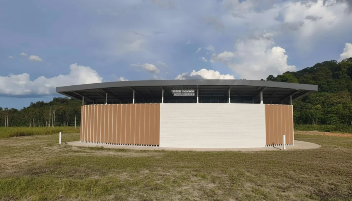 モダンな円形建築物