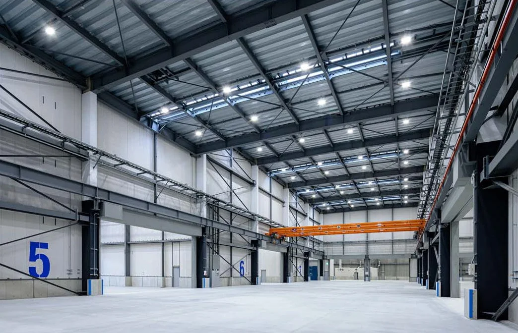 近代的な倉庫または工場内部