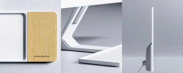 amadanaブランドの白いミニマルデザインのモニター