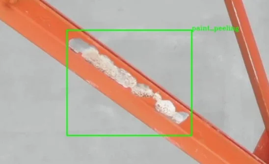 塗装剥がれの検出例