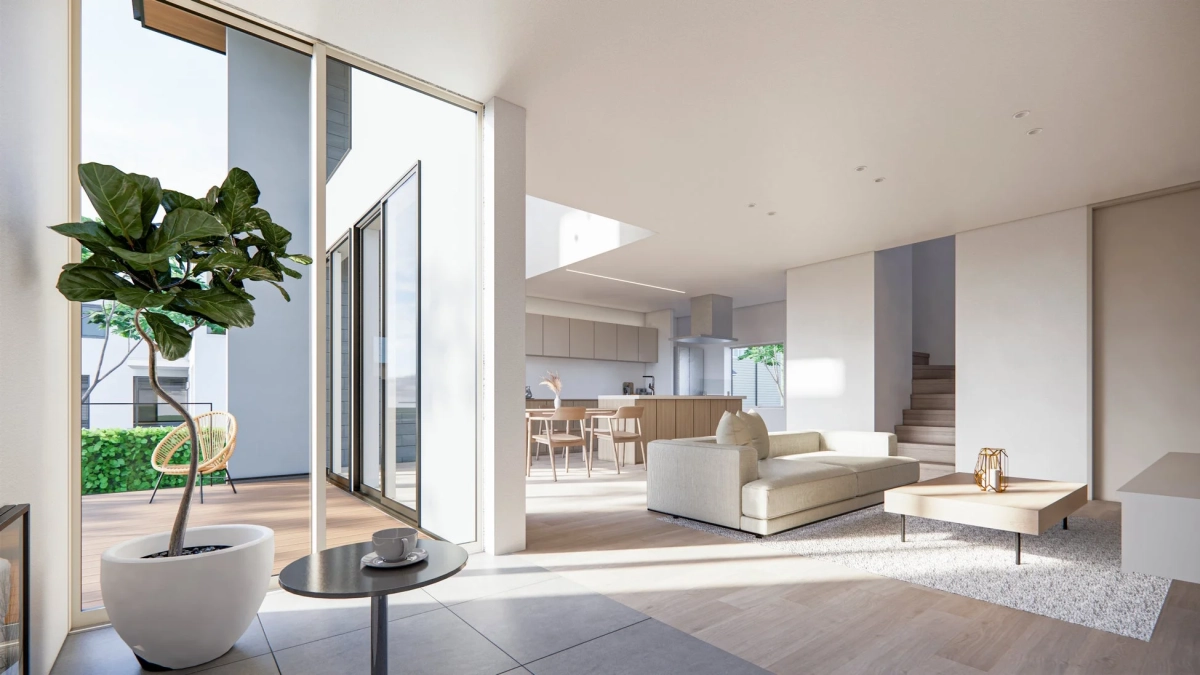 モダンなリビングダイニング