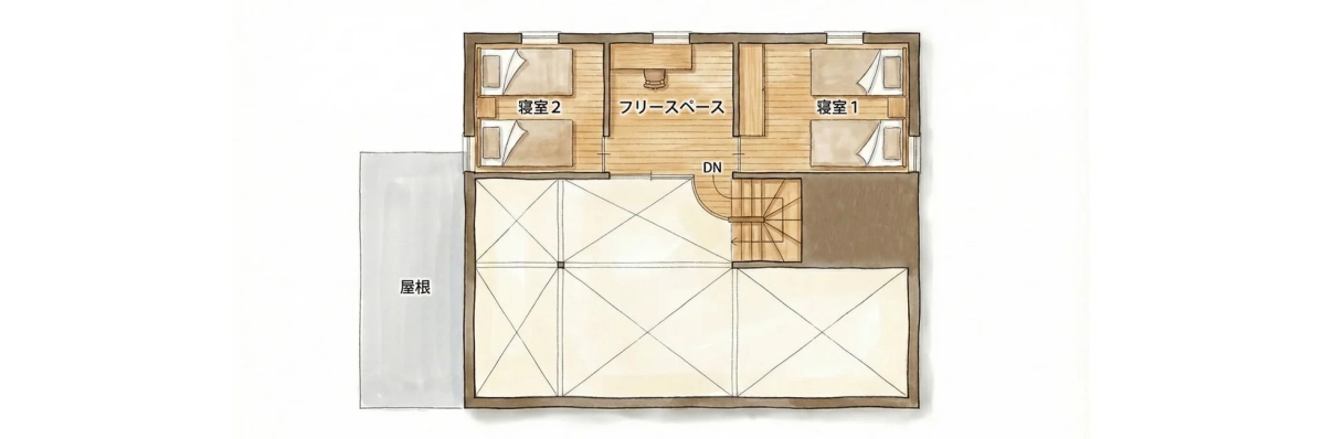 EN BASEの2階間取り図