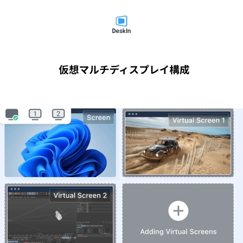 仮想マルチディスプレイ構成