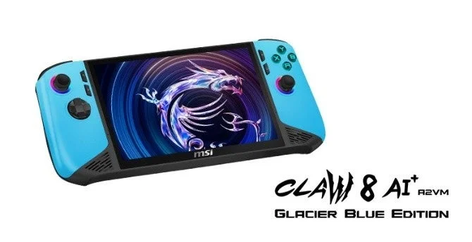 MSI Claw 8 AI+ Glacier Blue EditionポータブルゲーミングPC