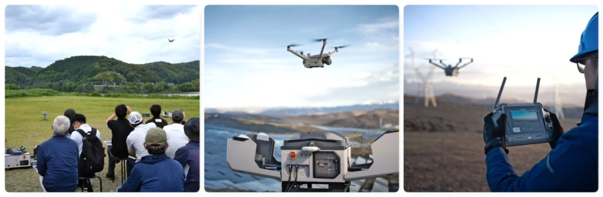 ドローンを用いた産業活動の様子