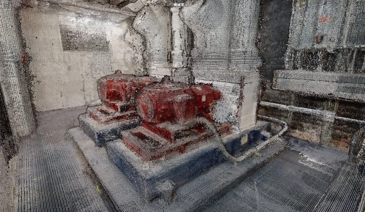 E57データ表示例（機械室）