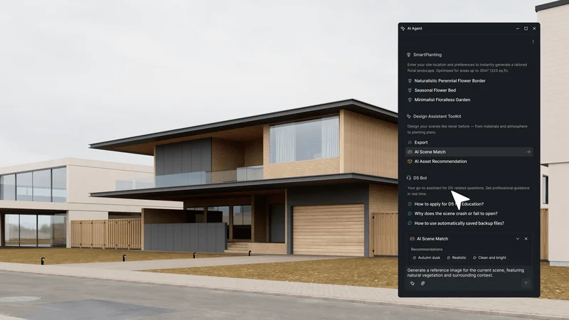 AI Agent SmartPlanting UI, モダンハウス