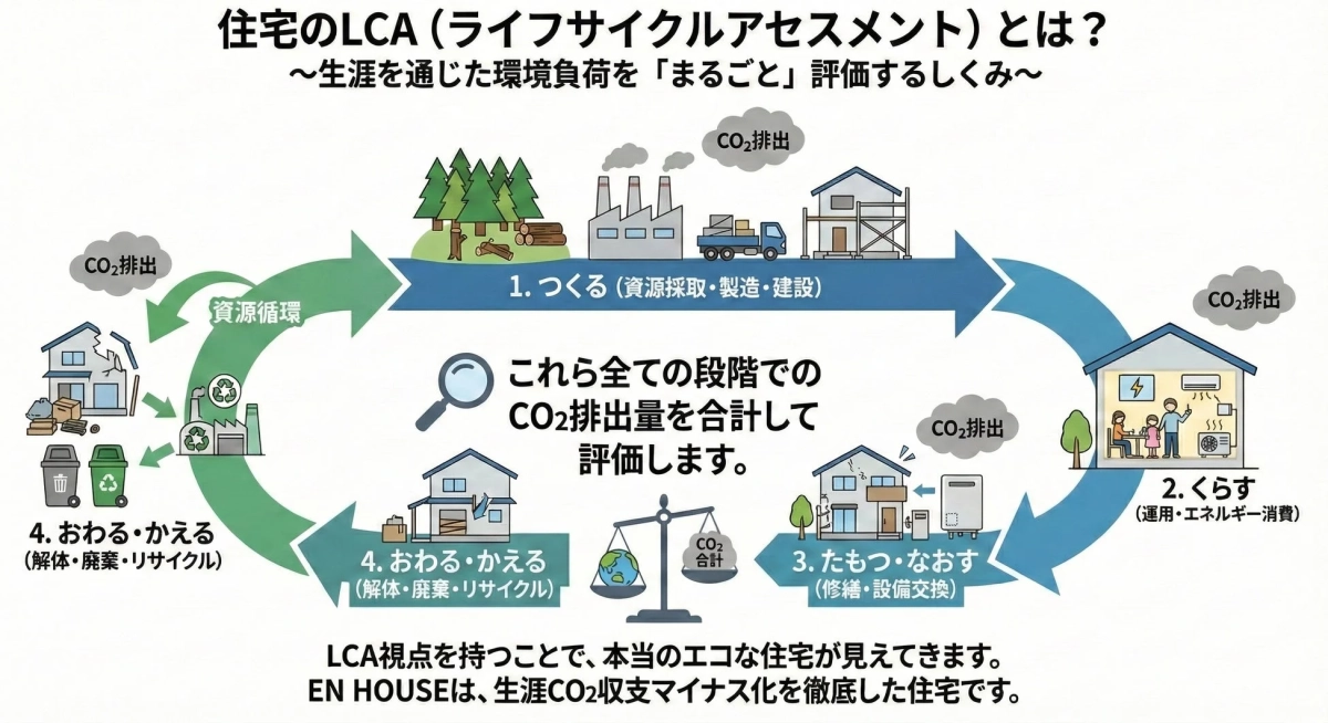 住宅のLCA(ライフサイクルアセスメント)とは