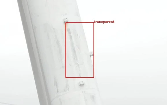 部材の透けの検出例
