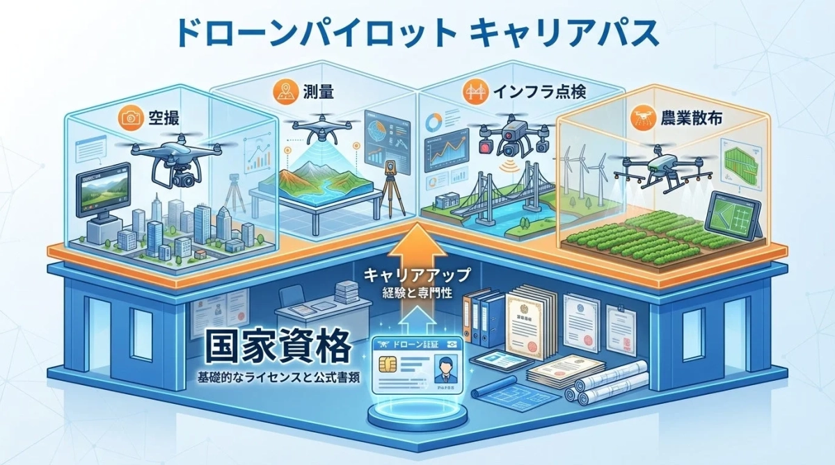 ドローンパイロットのキャリアパス