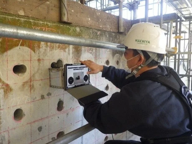 建設現場での削孔Palette利用イメージ