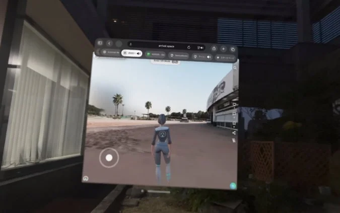 仮想空間をブラウザで閲覧する様子