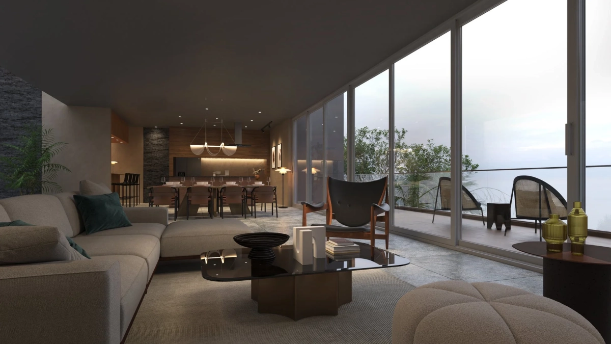 モダンなリビングダイニングルーム