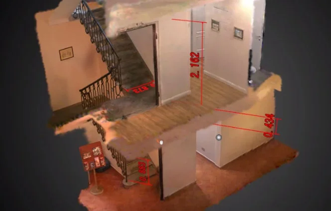 3Dスキャンされた室内空間