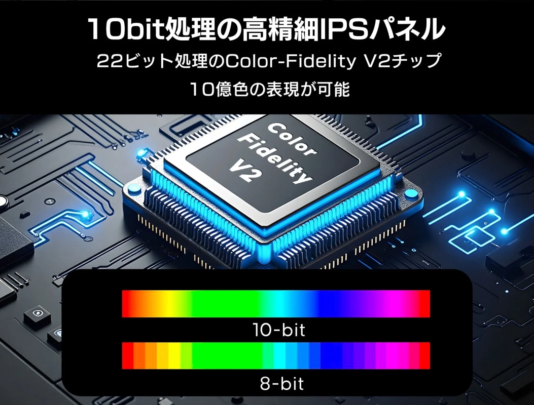 10bitパネルとColor-Fidelity V2チップ