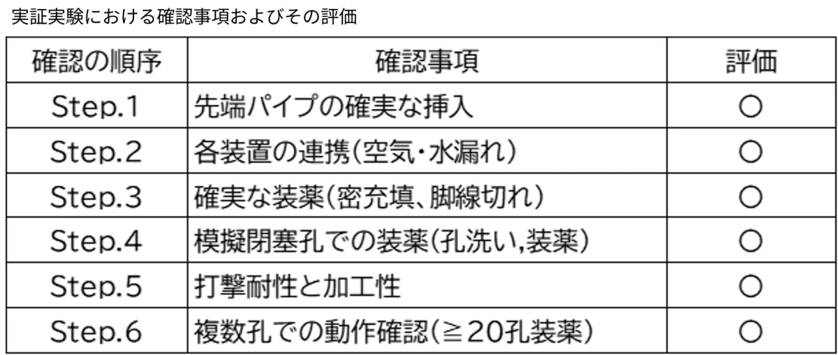 実証実験における確認事項と評価