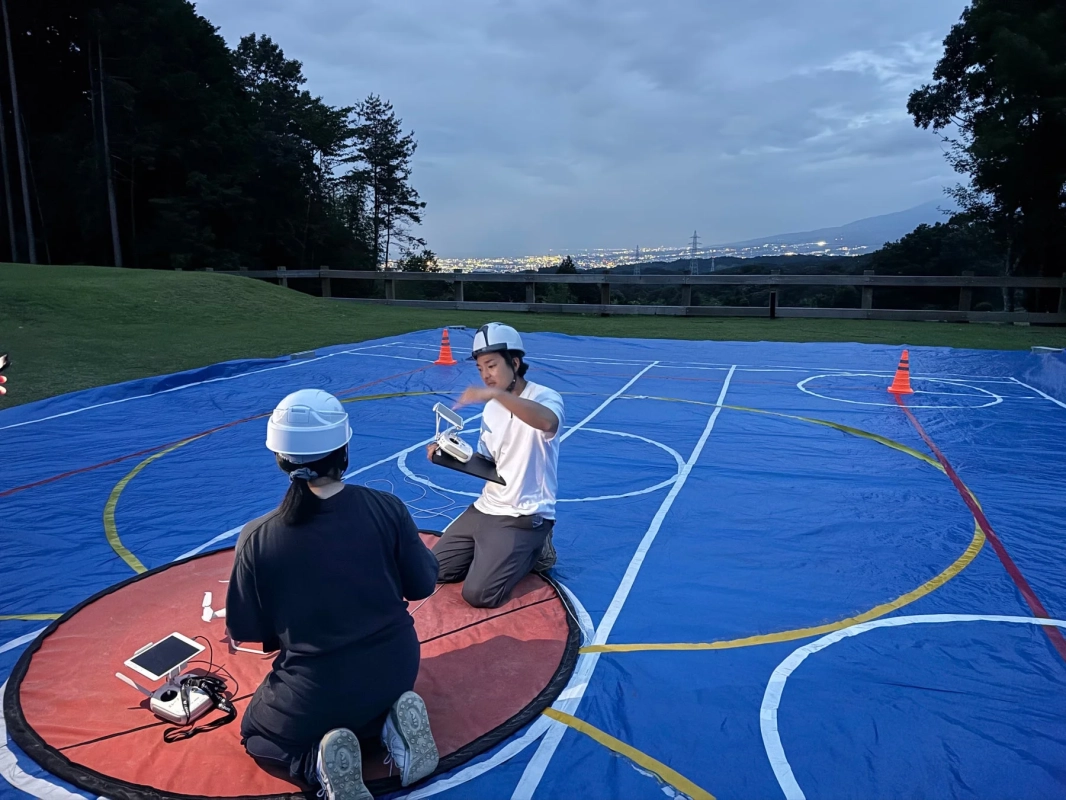 屋外でのドローン点検