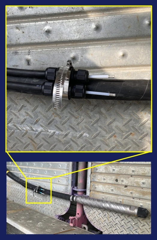 コンクリート打設面との接触を検知するセンサ