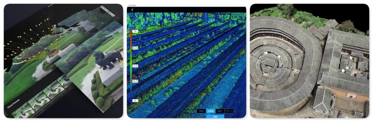 ドローンを用いた3Dモデリング、LiDAR点群データ、空撮写真による測量・マッピング技術の応用例