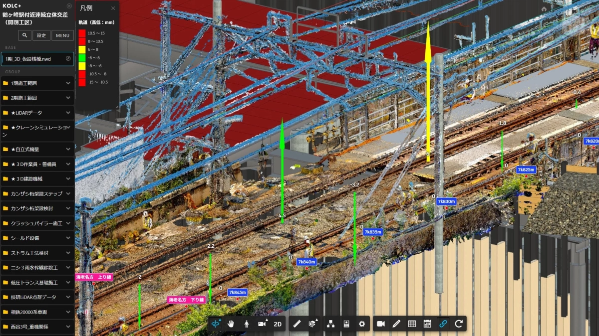 軌道変位計測の事例