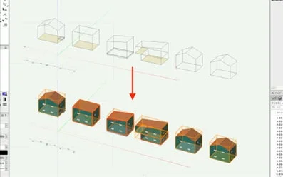 3Dモデリングソフトウェアの画面