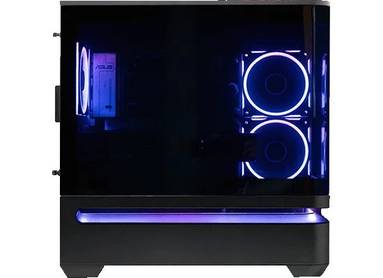 PCケース内部、ASUS部品が見える