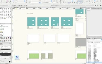デザインまたはCADソフトウェアの画面、オブジェクト情報パネル