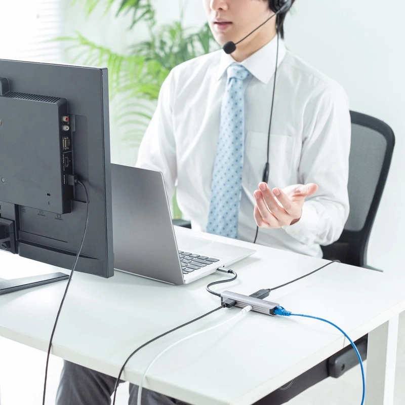 有線LANポート搭載で安定した通信