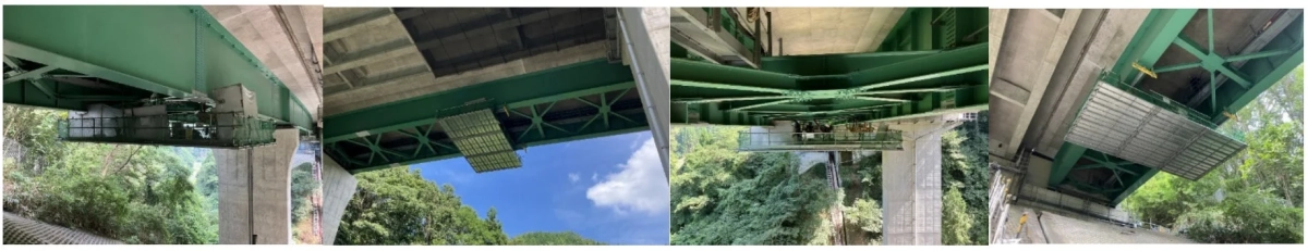 橋梁下部構造と点検足場