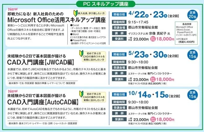PCスキルアップ講座の詳細