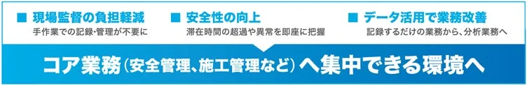 現場監督の負担軽減