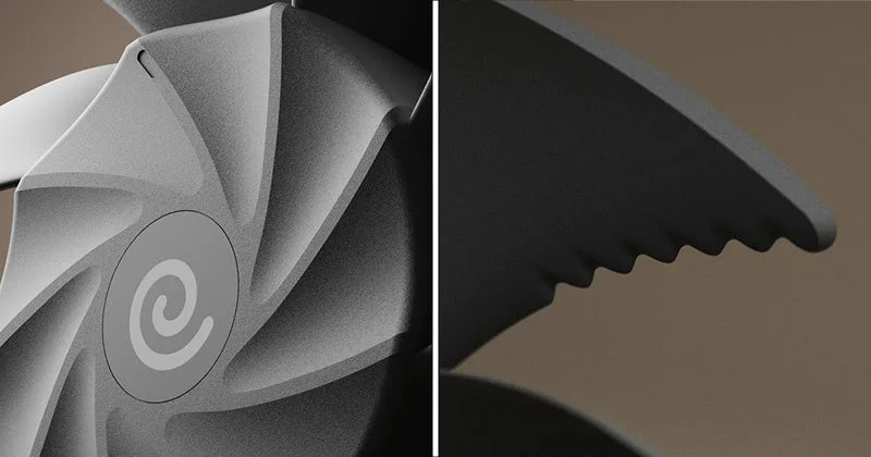 ファンブレードのクローズアップ