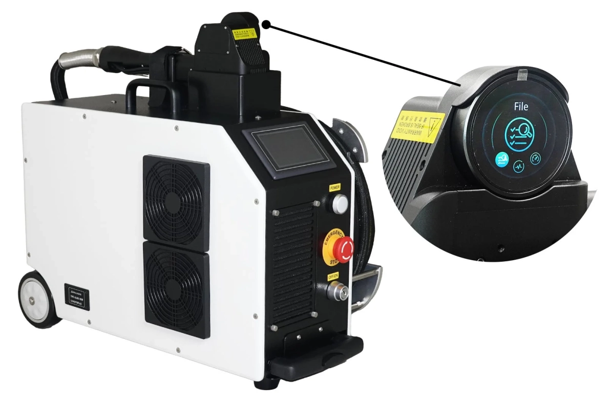 レーザー洗浄機の操作パネル