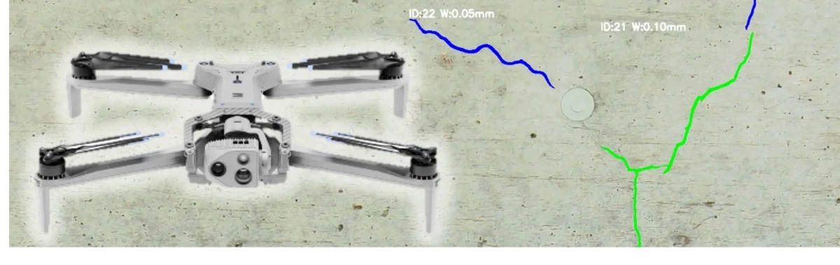 Skydio X10によるひび割れ点検
