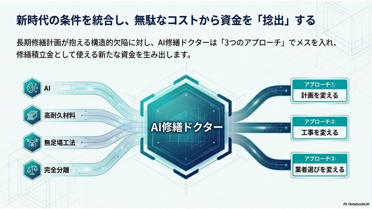 AI修繕ドクターの3つのアプローチ
