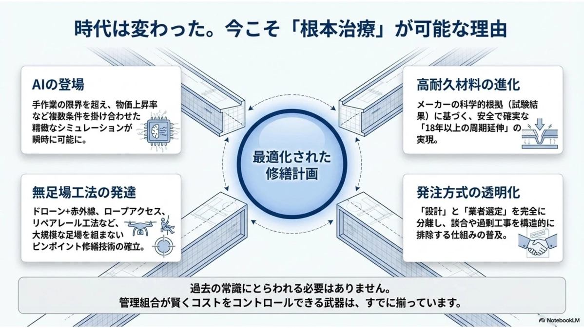 最適化された修繕計画を実現するための4つの要素