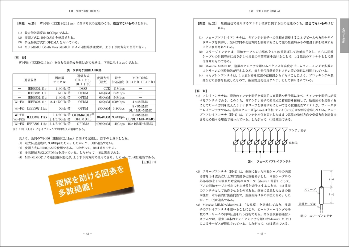 問題と解説のページ例1