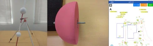 測定器と地図アプリ