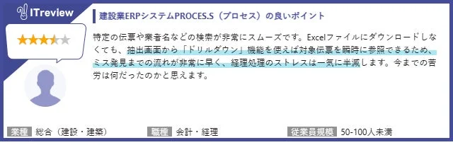 検索・ドリルダウン機能