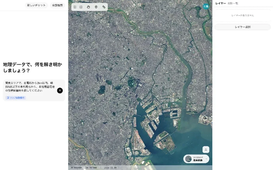 系統用蓄電池の用地検索イメージ