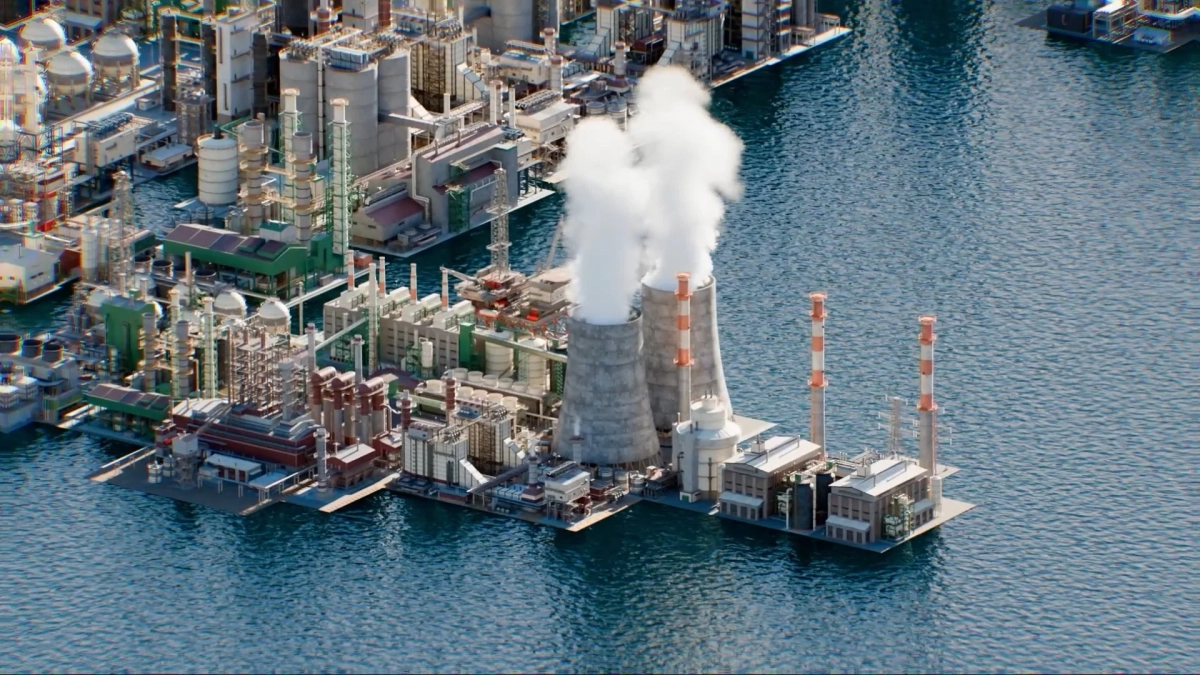 大規模な工業地帯