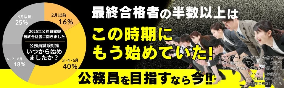 公務員試験対策開始時期のアンケート結果